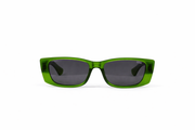 the Bold Rectangular Sunglasses – Translucent Green Edition VZ-029