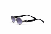 The Classic Oval Metal Sunglasses – Silver Purple Gradient Edition VZ-031