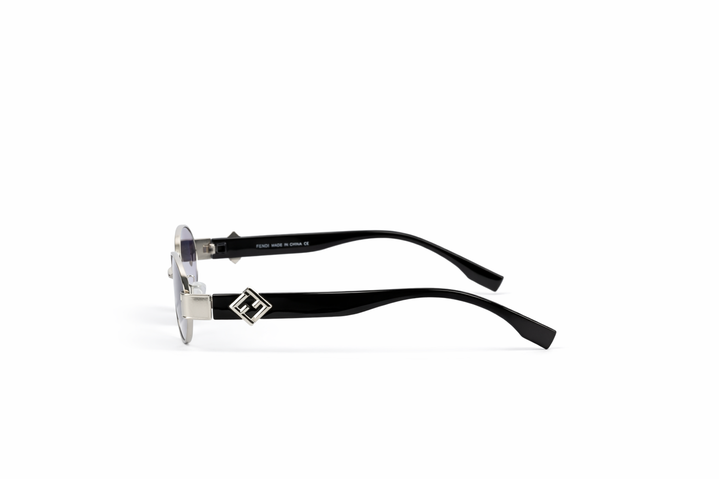 The Classic Oval Metal Sunglasses – Silver Purple Gradient Edition VZ-031