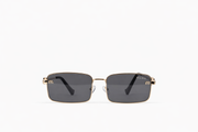 The Elegant Rectangular Metal Sunglasses – Gold Edition VZ-039