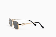 The Elegant Rectangular Metal Sunglasses – Gold Edition VZ-039