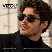 The Industrial Round Sunglasses – Matte Black Edition VZ-043