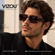 The Retro Bold Rectangle Sunglasses – Tortoiseshell Edition VZ-048