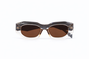 The Contemporary Geometric Sunglasses – Crystal &amp; Grey Edition VZ-046