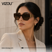 Luxury Oversized Square Sunglasses – Full Tortoiseshell Gold Edition VZ-199