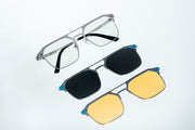 Double-Bridge Magnetic 3-Lens Eyewear VZ-063