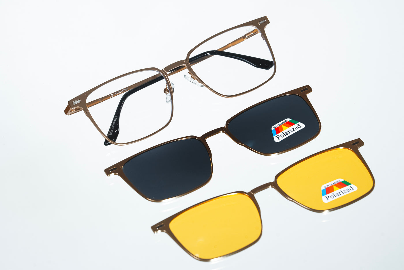 Magnetic 3-Lens Classic Metal Eyewear VZ-064