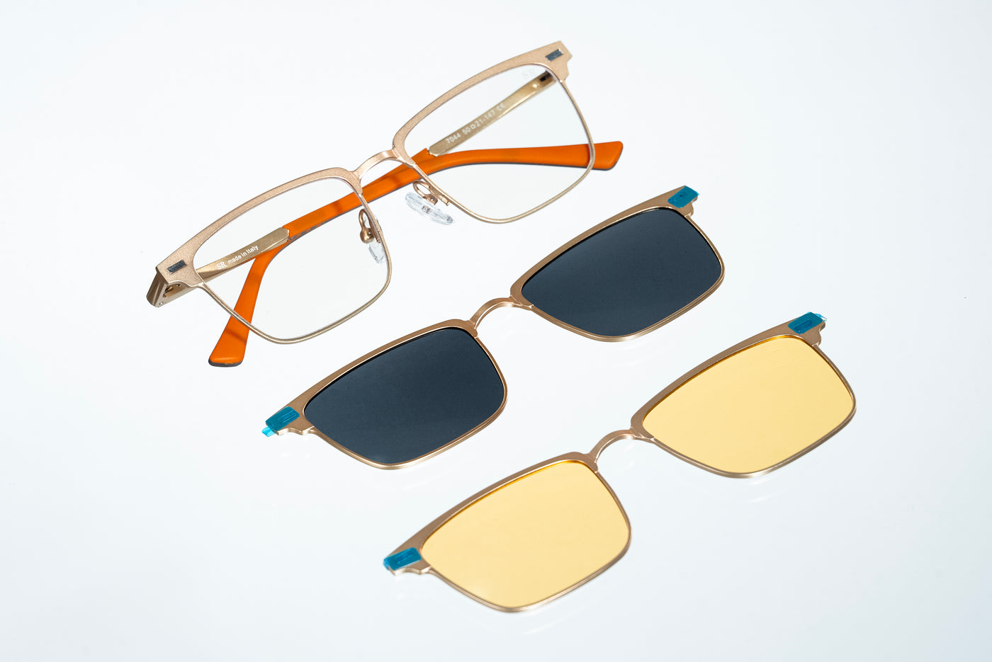Magnetic 3-Lens Classic Metal Eyewear VZ-065