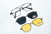 Magnetic Double-Bridge Polarized 3-Lens Eyewear VZ-066