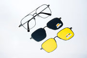 Magnetic Double-Bridge Polarized 3-Lens Eyewear VZ-067