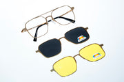 Magnetic Double-Bridge Polarized 3-Lens Eyewear VZ-070