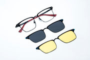 Magnetic Polarized 3-Lens Square Eyewear VZ-073