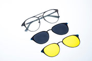 Magnetic Double-Bridge Polarized 3-Lens Aviator Eyewear VZ-074