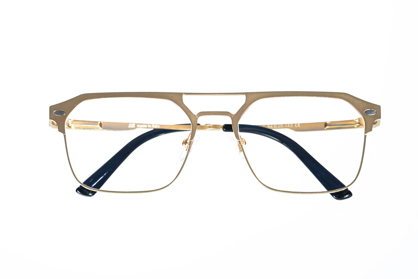 Magnetic Gold Double-Bridge Polarized 3-Lens Eyewear VZ-079