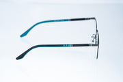 Magnetic Gunmetal Teal Square Polarized 3-Lens Eyewear VZ-081