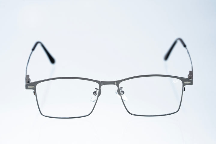 Magnetic Gunmetal Classic Rectangular Polarized 3-Lens Eyewear VZ-082