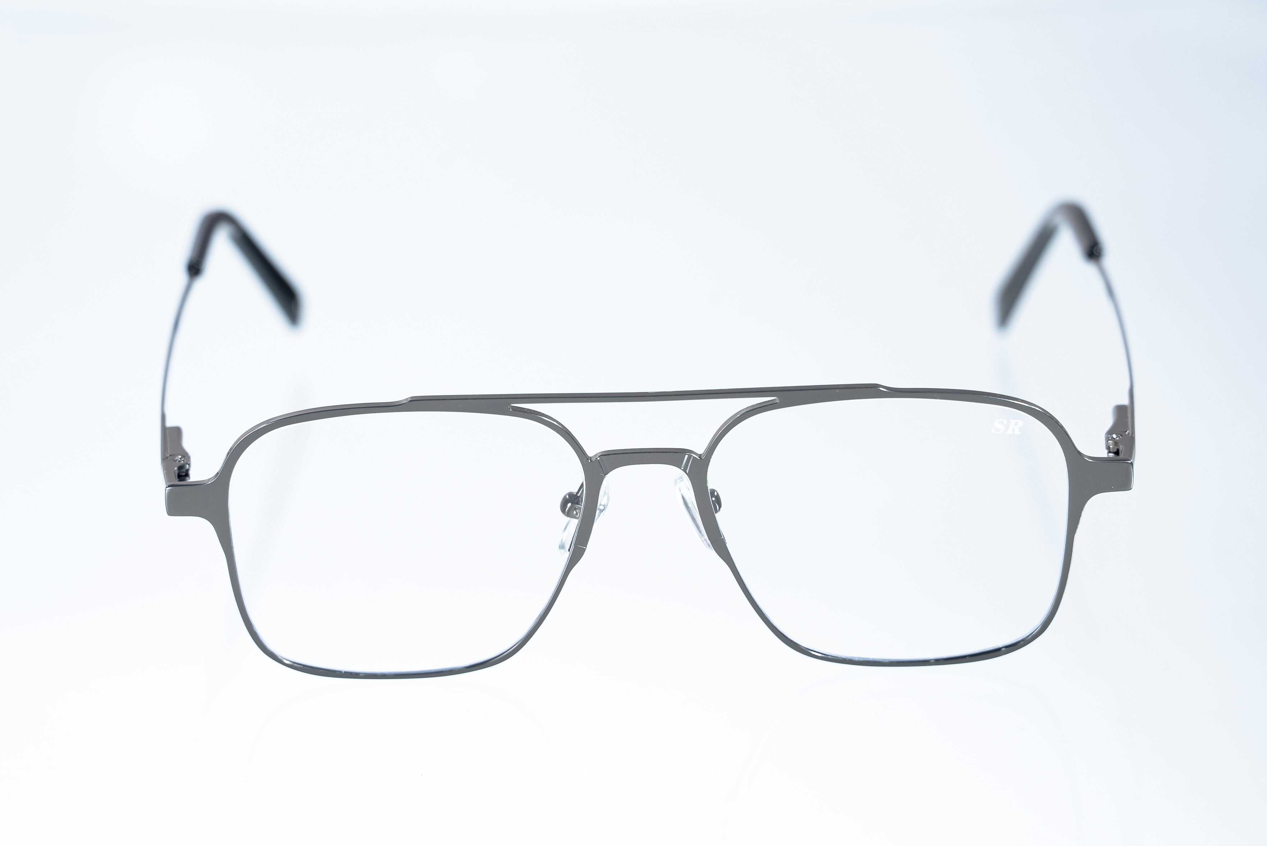 Magnetic Gunmetal Double-Bridge Rectangular Polarized 3-Lens Eyewear VZ-084 Secondary image