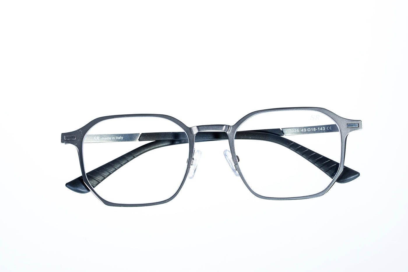 Magnetic Gunmetal Geometric Square Polarized 3-Lens Eyewear VZ-086
