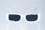 The Luxury Bold Rectangle Sunglasses – White Edition VZ-52