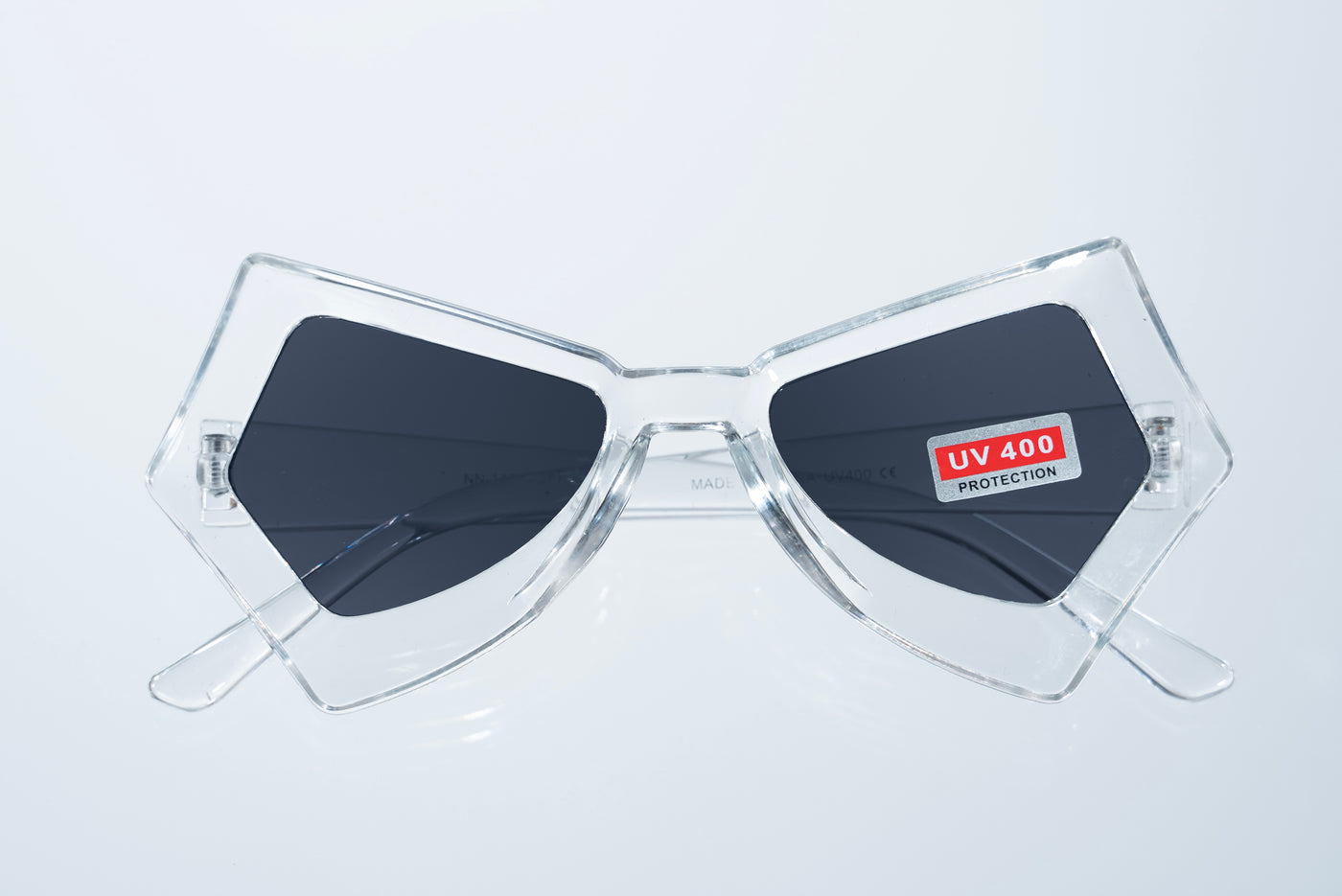 The Luxury Oversized Cat-Eye Sunglasses – Clear Edition VZ-50