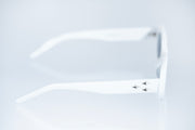 The Retro Oval Sunglasses – White &amp; Smoke Lens Edition VZ-037