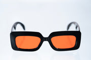The Luxury Retro Square Sunglasses – Black &amp; Red Edition VZ-56