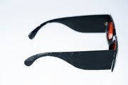 The Luxury Retro Square Sunglasses – Black &amp; Red Edition VZ-56