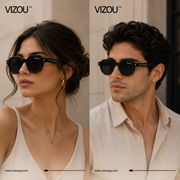 Luxury Round Sunglasses – Black Tortoiseshell Gold Edition VZ-197