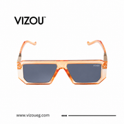 The Luxury Shield Square Sunglasses – Champagne orange Edition VZ-034