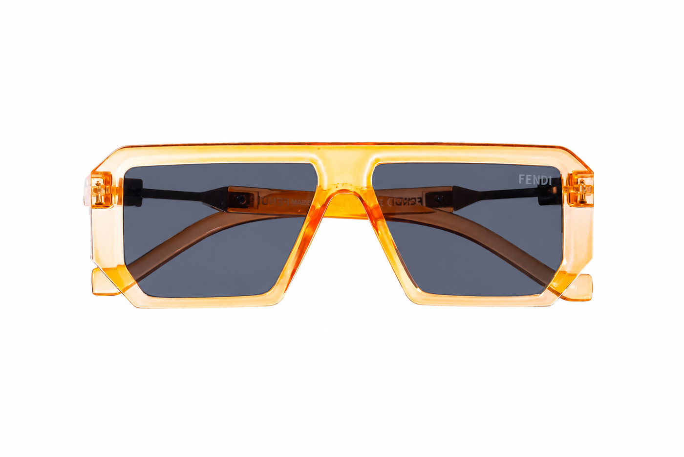 The Luxury Shield Square Sunglasses – Champagne orange Edition VZ-034