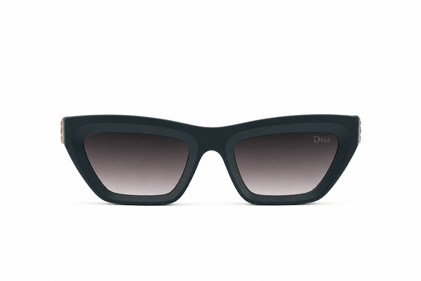 Luxury Matte Green Cat-Eye Sunglasses with Gradient Lenses