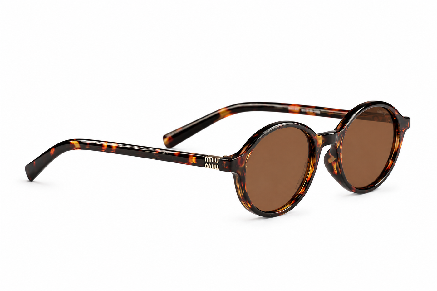 Timeless Round Elegance with Warm Amber Lenses