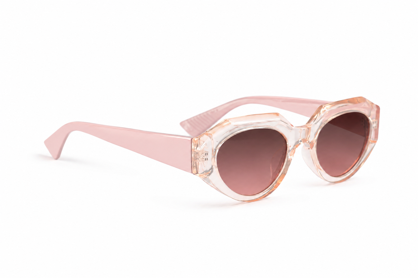 Rosé Aura A bold geometric cat-eye