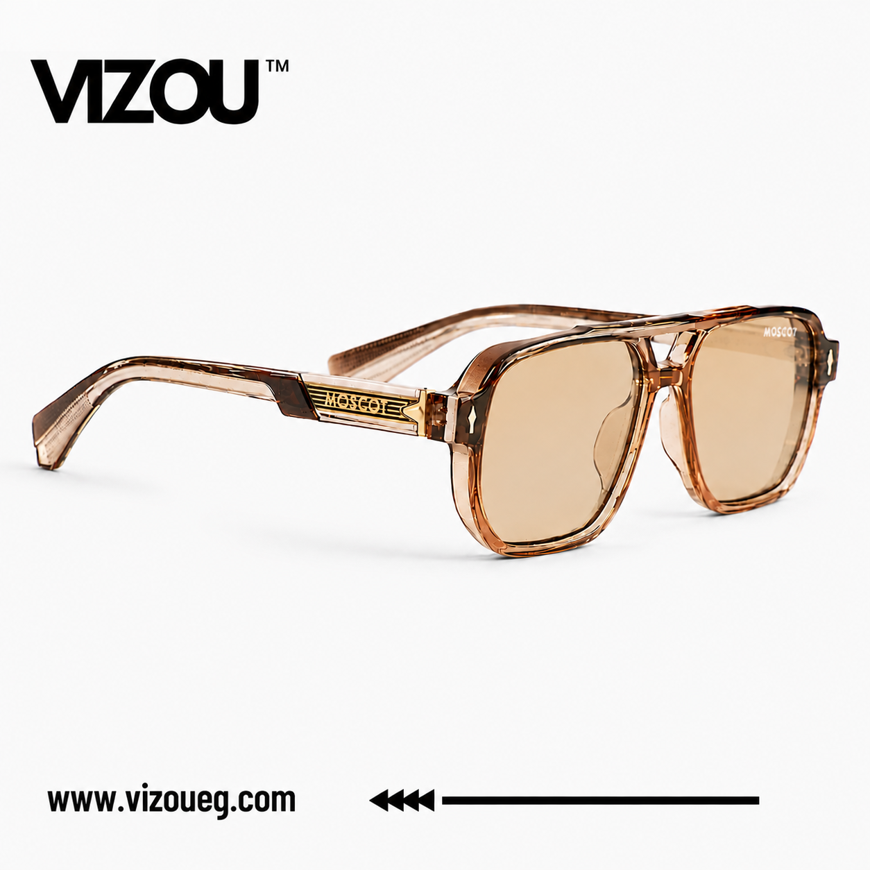 Golden Amber – Brown Crystal Navigator Shades Main image