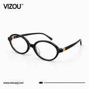 Luxury Round Sunglasses – Glossy Black Gold Accent Edition VZ-162