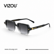Luxury Square Sunglasses – Black Crystal Gold Edition VZ-131