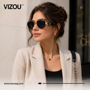 Luxury Aviator Sunglasses – Gold Black Statement Edition VZ-005