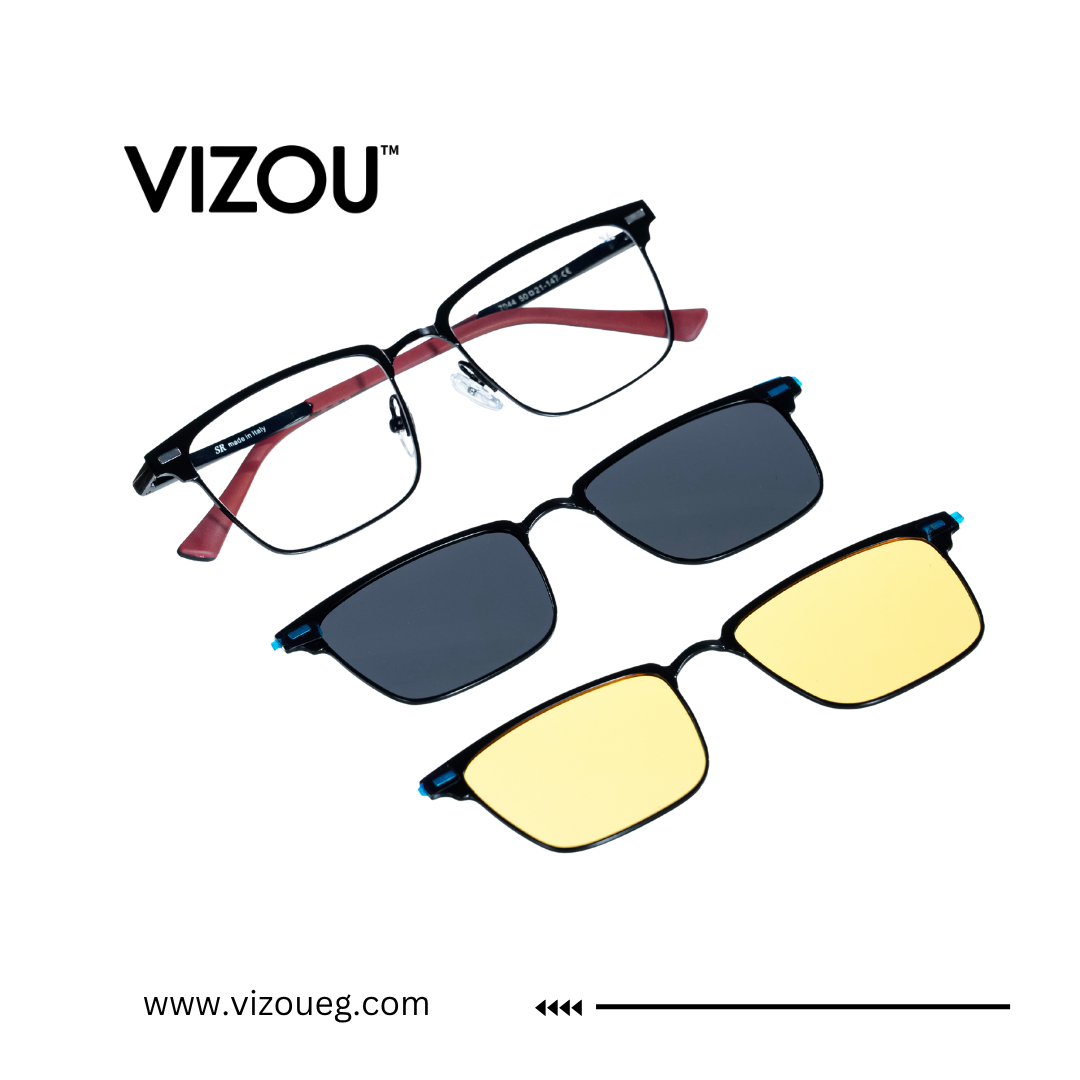 Vizou eyewear with interchangeable lenses on a white background Main image