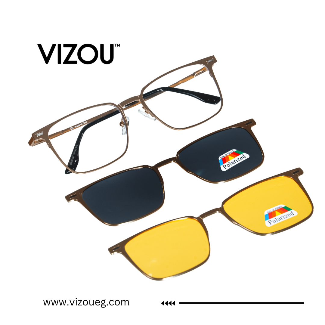 Vizou eyewear with Polarized lenses on a white background